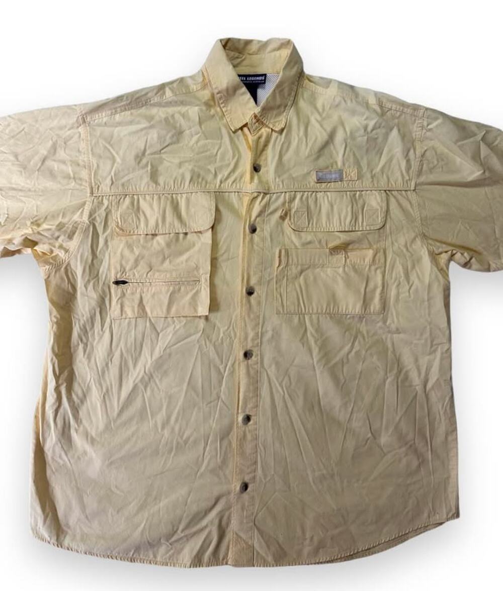 Men’s Reel Legends Fishing Shirt Yellow Large